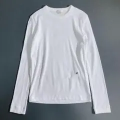 ブラミンク 25SS クルーネックロングスリーブ ロゴパッチ ホワイト 38