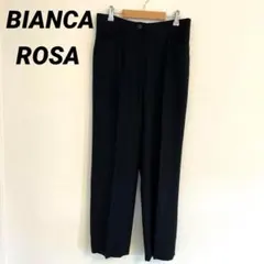 ROSA BIANCA黒 ストレートフィット スラックス 胴囲69 腰囲94