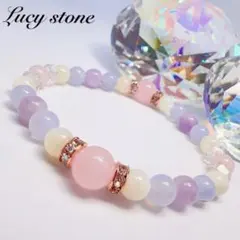 15 天然石 パワーストーン ブレスレット 数珠15cm ローズクォーツ 恋愛運