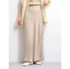 ungrid アングリッド ロングスリットフレアスカート ベージュ フリーサイズ