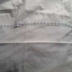 掛け布団カバー 白 青刺繍