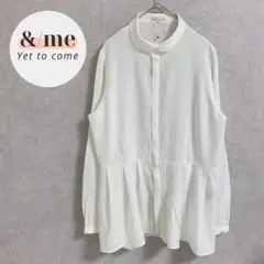 美品　アースミュージックアンドエコロジー　ブラウスチュニック　シアー ロング L