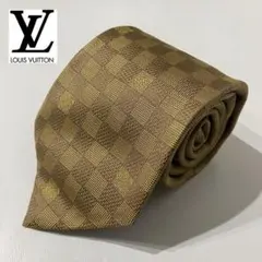 LOUIS VUITTON ルイヴィトン ネクタイ ダミエ モノグラム ゴールドのサムネイル