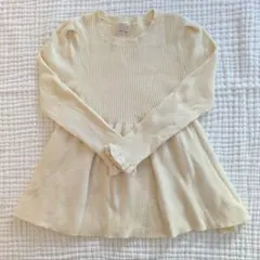 AJUGA petit main M ペブラムニット アイボリー 100cm