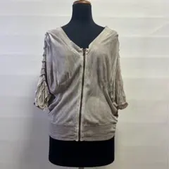 DIESEL BLACK GOLD 半袖ニットジップカーディガン S レディース