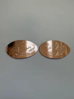 ディズニー　スーベニアメダル　ジュディ、ニック
