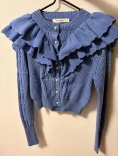 MOUSSY フリル付きカーディガン