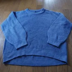 パープル長袖ニット