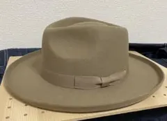 ブリムアップ ロング フェルトハット　BRIM UP ベージュ　M