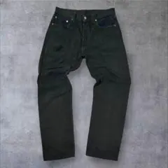 古着Levi’sリーバイス501ブラック 雰囲気系リペアデニムパッチ欠損一点モノ