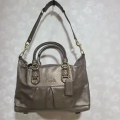 Coach メタリックブラウン ハンドバッグ