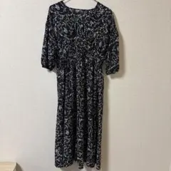 RETRO GIRL 花柄ロングワンピース Mサイズ