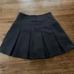 ダークグレー プリーツミニスカート