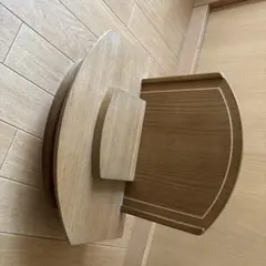 木製収納ボックス 曲線デザイン 引き出し付き