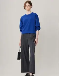 ICB 洗える ジョーゼットジャージー クロップド丈 プルオーバー 美品 24年