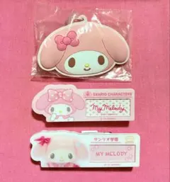 サンリオ ラバーミラー 名札バッジ　マイメロディ