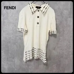 # FENDI フェンディ　アイボリー ボタン付きポロシャツ　トップスのサムネイル