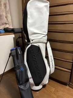 LE COQ SPORTIF キャディバッグ ホワイト 収納型 希少！