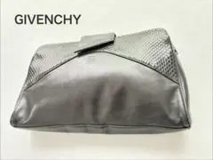【希少/ヴィンテージ】GIVENCHY ジバンシィ クラッチバッグ パイソン切替