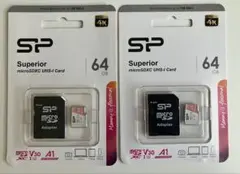 Silicon Power社製 microSDカード 64GB 2個