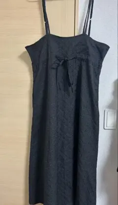 しまむらブラック キャミワンピース