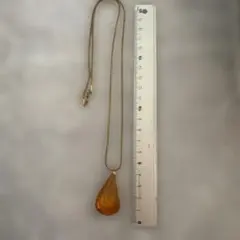おしゃれ　ネックレス　キャラメル