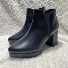 極美品　エスペランサ 厚底ショートブーツ S ブラック　サイドゴア