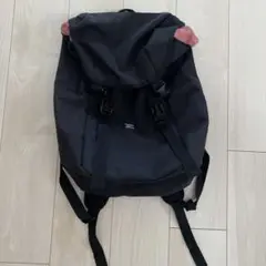 HERSCHEL 黒 バックパック ストライプ内側