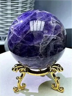 天然～愛の守護石～夢幻紫水晶アメジスト丸玉B88G1/77G11B