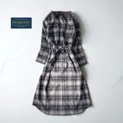 PENDLETON×BAYFLOW チェック ロングワンピース Aライン ベルト