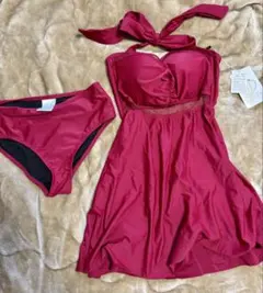 バーガンディ セパレート水着