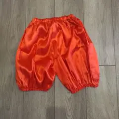 オレンジ サテン ハーフパンツ