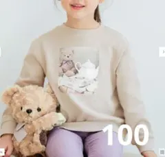 【新品タグ付き】フォトプリント トレーナー 100