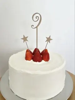 年齢　数字　9 ケーキトッパー　誕生日　お祝いアイテム　9歳　木製
