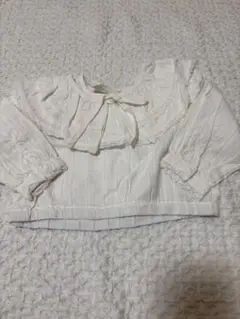 プティマイン　フリルリボンシャツ　90サイズ