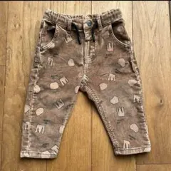 最終お値下げ　ZARA ジオメトリック　コーデュロイパンツ　80cm