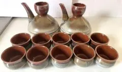 陶器製急須と湯呑みセット