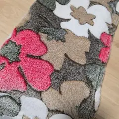 フリース 花柄ブランケット