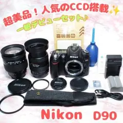 ✨Nikon D90✨人気 CCDセンサー搭載 高画質 標準&望遠レンズセット