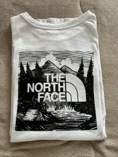 THE NORTH FACE Tシャツ バックプリントS〜M白 ロゴTアウトドア