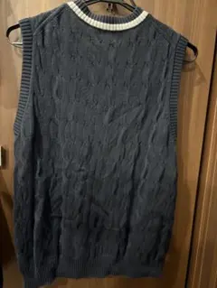 ニット Vネック ベスト　ネイビー