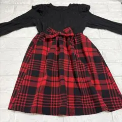 【新品未使用】SHEIN シーイン チェック柄 ワンピース 120cm リボン