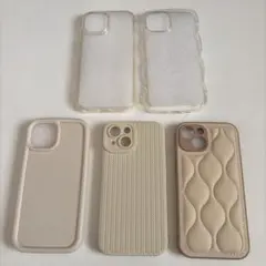 【iPhone15】iPhoneケース 5個セット ベージュ 透明