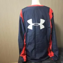 【美品】Under Armour 長袖ピステ ネイビー/レッド　L