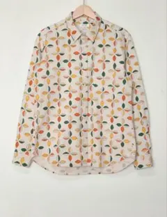 【美品】CIAO チャオ メンズリネン混総柄シャツ (羽衣シャツ)のサムネイル