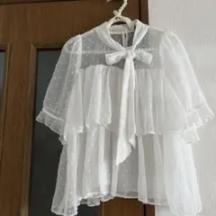 新品タグ付き　ZARA シースルーブラウス/トップス