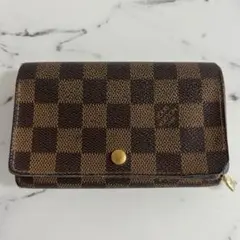 ルイ ヴィトン ポルトモネ ビエ トレゾール　ダミエ　二つ折り財布