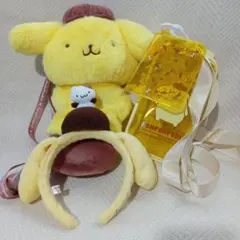 ポムポムプリン ぬいぐるみポーチ セット