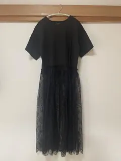 未使用美品　Ray BEAMS 切り替え　レース　半袖ワンピースのサムネイル