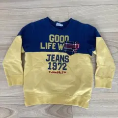 DOUBLE.B トレーナー 110 青/黄